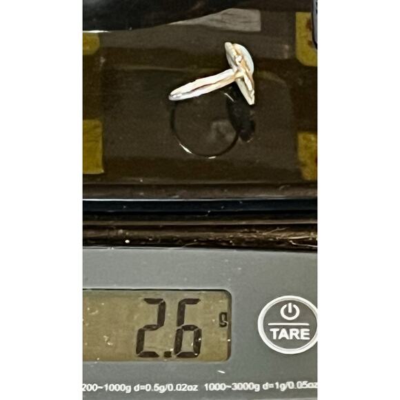 Vintage Navajo Sterling Silver Turquoise Ring Size 8 Native American- Signed - Picture 12 of 12